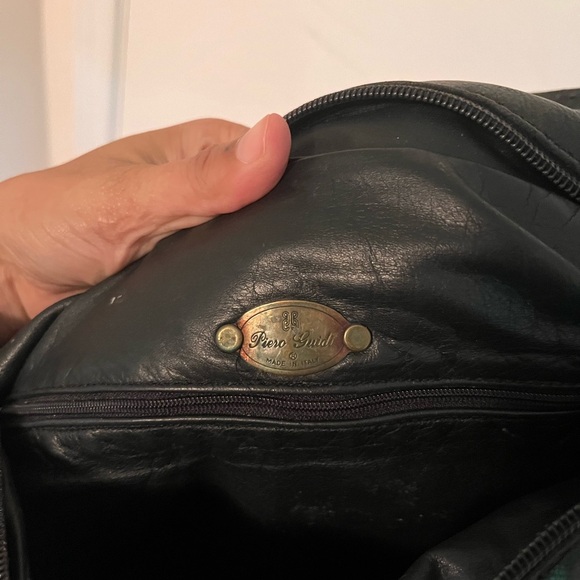 Piero Guidi Leather Multicolor Shoulder Bag with Woven Design - Picture 2 of 2